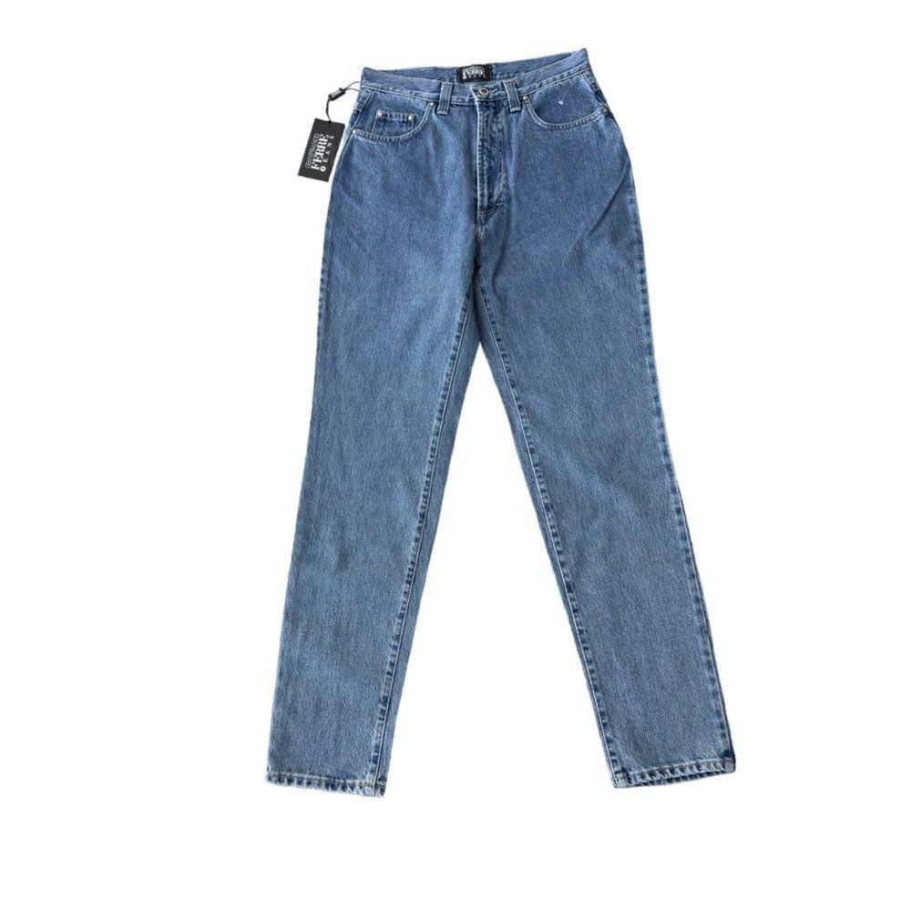 Gianfranco Ferre ITJ High‎ Waist Straight Leg Medium Wash Jeans Women's 31
